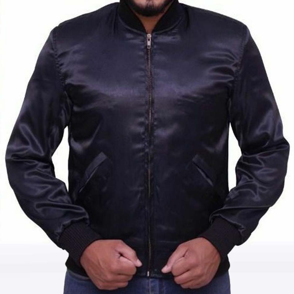 Rocky Balboa “Eye of the Tiger” Black Leather Biker Jacket