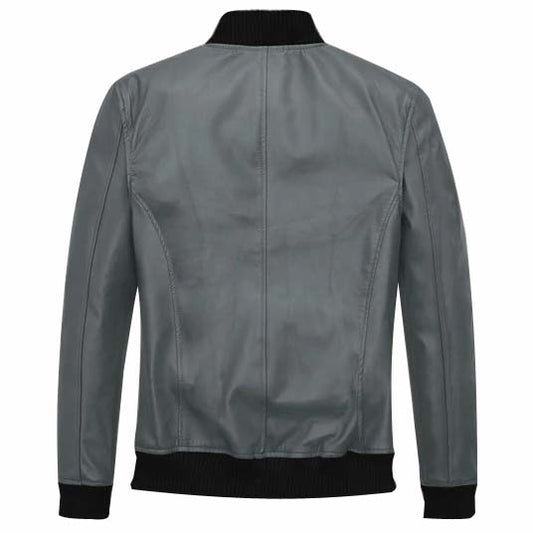 Soft Sherpa Gray Tom Cruise Leather Jacket