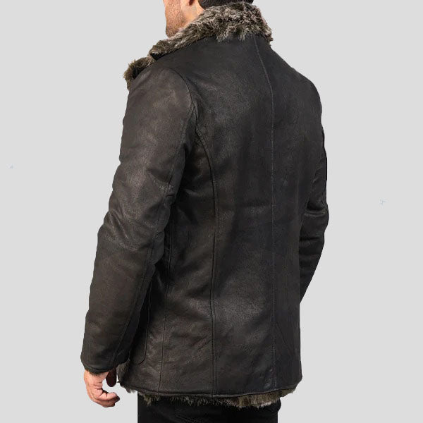 Shearling Leather Trench Coat