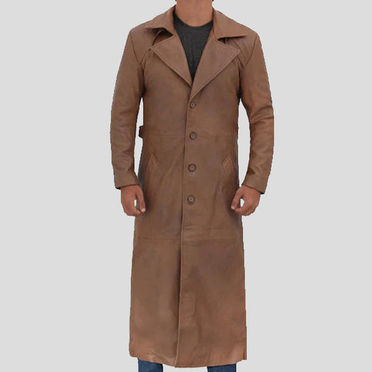 Brown Leather Coat