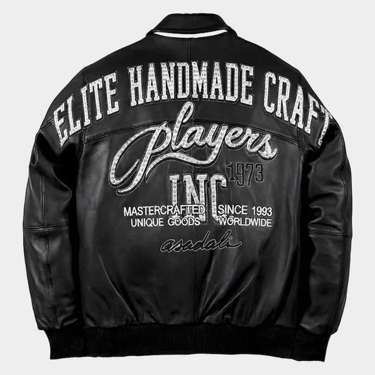 Vintage 90s Genuine Leather Bomber Jacket Urban Hip Hop Style