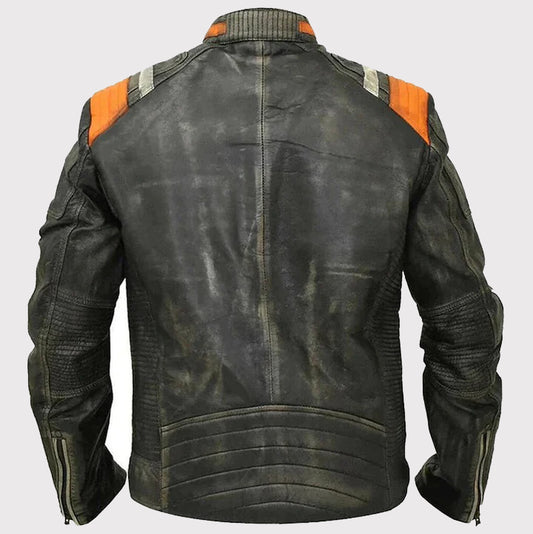Vintage Style Retro Cafe Racer Black Jacket - Men's Streetwear Coat