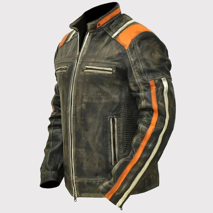 Vintage Style Retro Cafe Racer Black Jacket - Men's Streetwear Coat