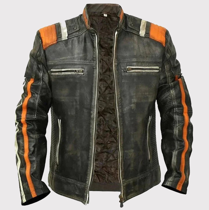 Vintage Style Retro Cafe Racer Black Jacket - Men's Streetwear Coat