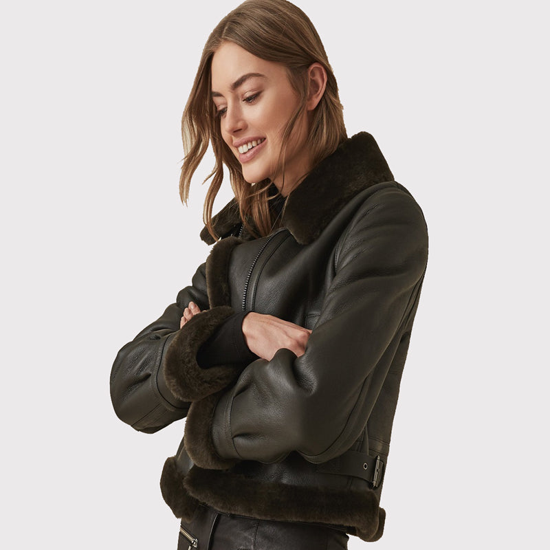 Women's Black Shearling Jacket