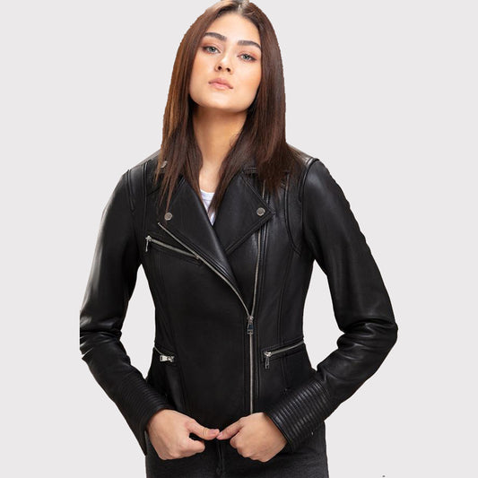 Women's Adorable Black Leather Jacket