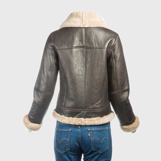 Women's B3 Bomber Sheepskin Jacket - B3 Bomber Aviator Jacket