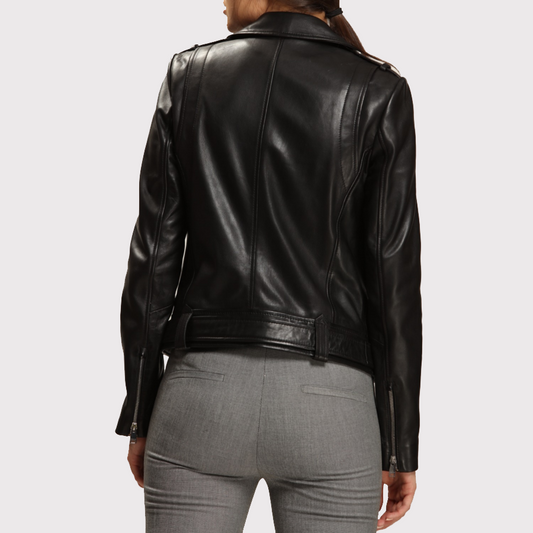 Women's Cool & Classic Black Biker Jacket