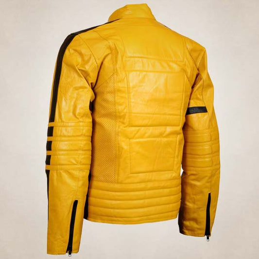 Women's Stylish Kill Bill Yellow Leather Jacket