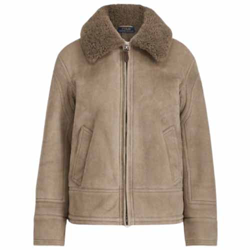 Women’s Suede Leather Shearling Bomber Jacket Women’s Suede Leather Shearling Bomber Jacket