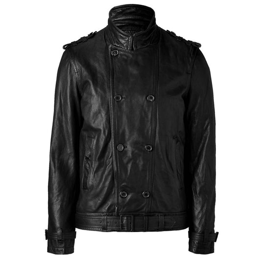 Men Double Breast Fashion Leather Jacket Men Double Breast Fashion Leather Jacket