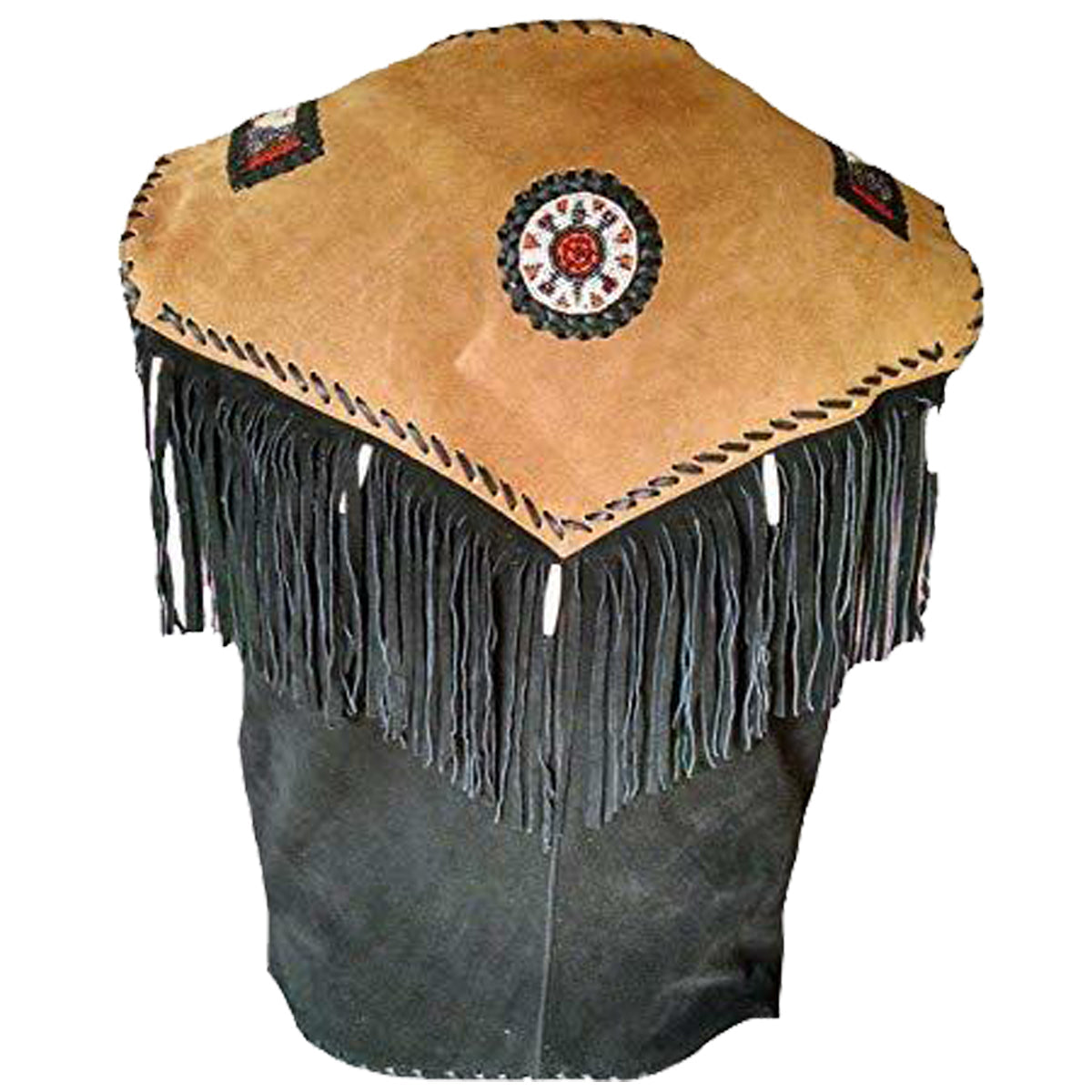 Men Western Fringes Suede Leather Vest