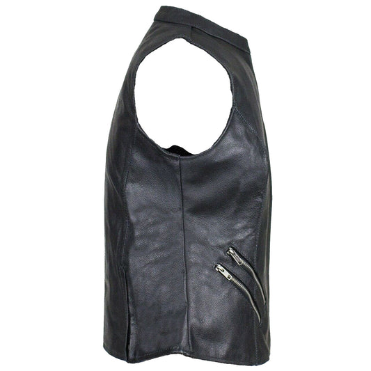Womens Genuine Cowhide Leathers Motorcycle Vest