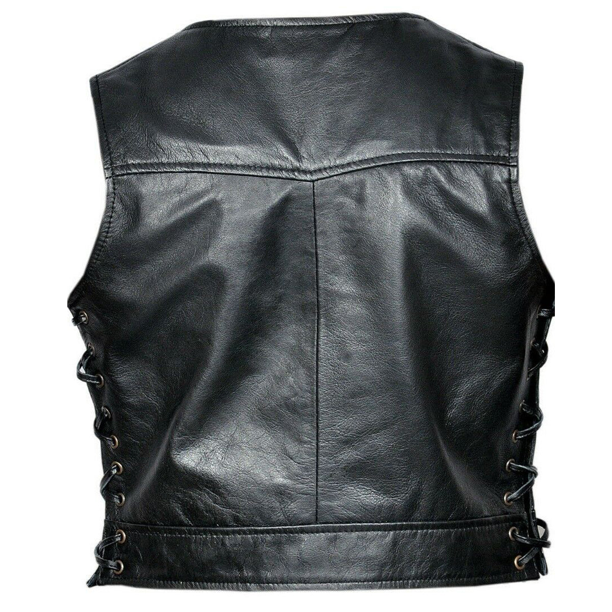 Men Motorcycle Leather Vest