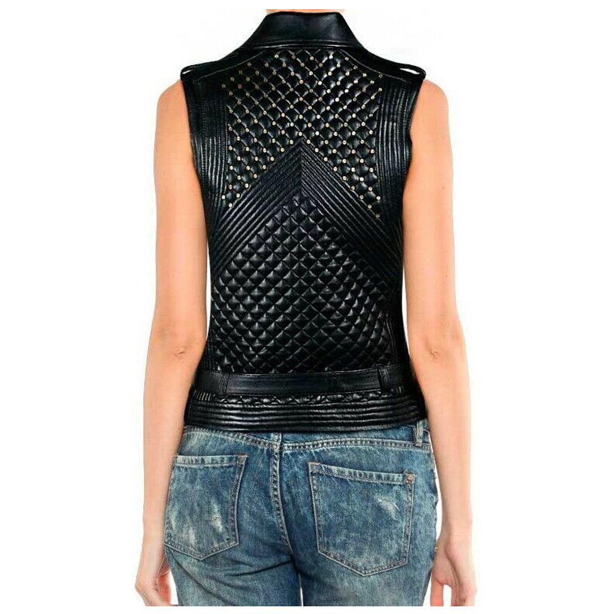 Women Elegant Wind Body Leather Vest