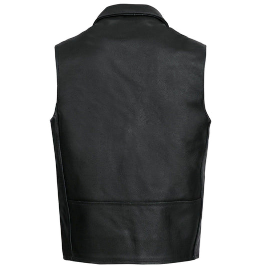 Men Classic Brando Motorcycle Leather Vest