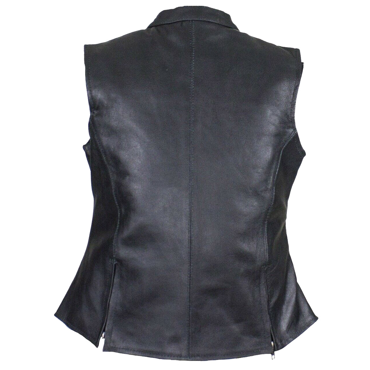 Womens Genuine Cowhide Leathers Motorcycle Vest