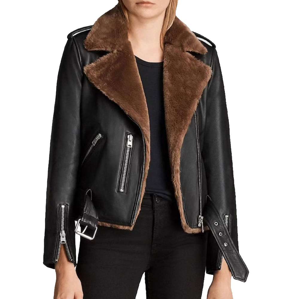 B3 Aviator Shearling Leather Jacket - Black Leather Jacket