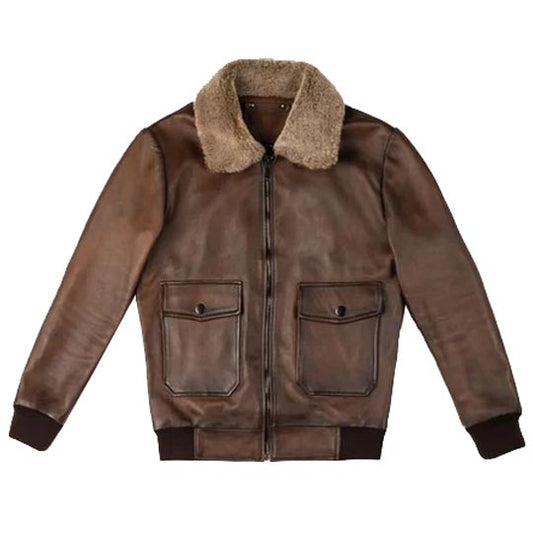 Chocolate Brown Leather Bomber Jacket Chocolate Brown Leather Bomber Jacket