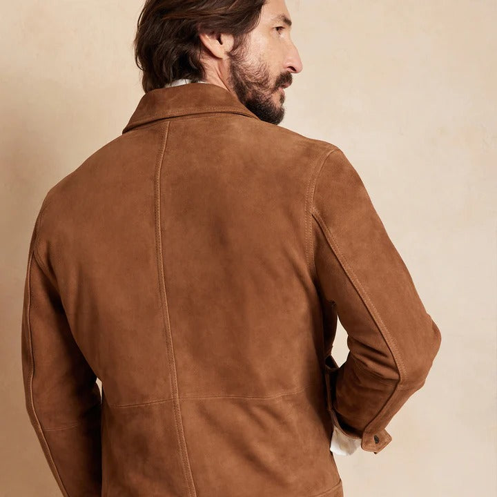 Cowboy Western Brown Suede Leather Jacket for Men