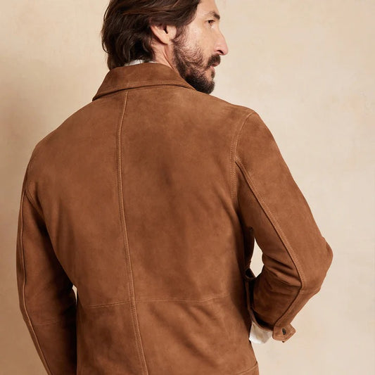 Cowboy Western Brown Suede Leather Jacket for Men