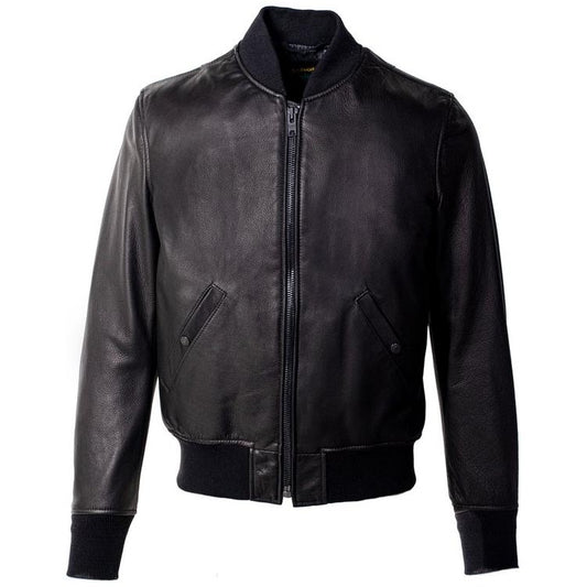 Cowhide Leather Bomber Jacket Cowhide Leather Bomber Jacket