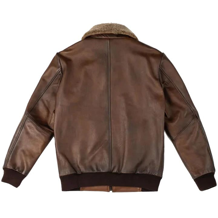 Genuine Leather Bomber Jacket