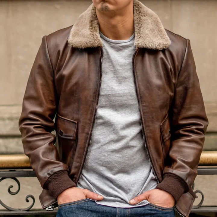 Leather Bomber Jackets for Men