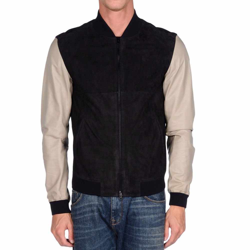 Letterman Varsity Leather Motorcycle Fashion Jacket Mens