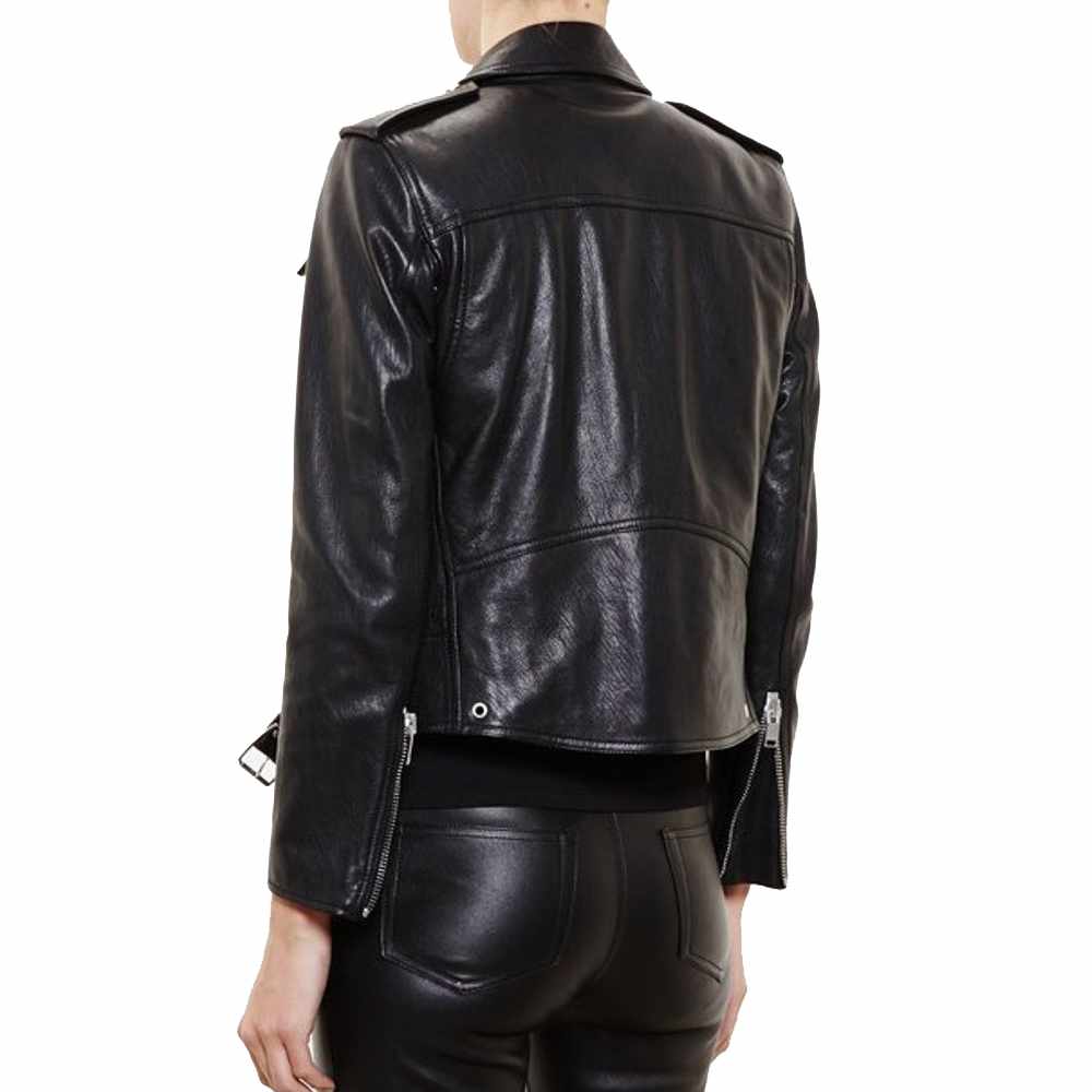Men Black Leather Studded Brando Motorcycle Leather Jacket