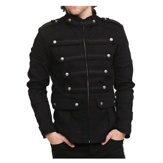 Men Military Goth Jacket Band VTG