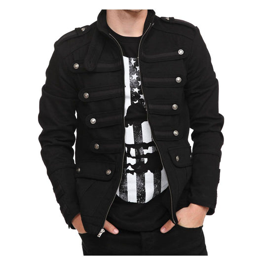 Men Military Goth Jacket Band VTG Men Military Goth Jacket Band VTG