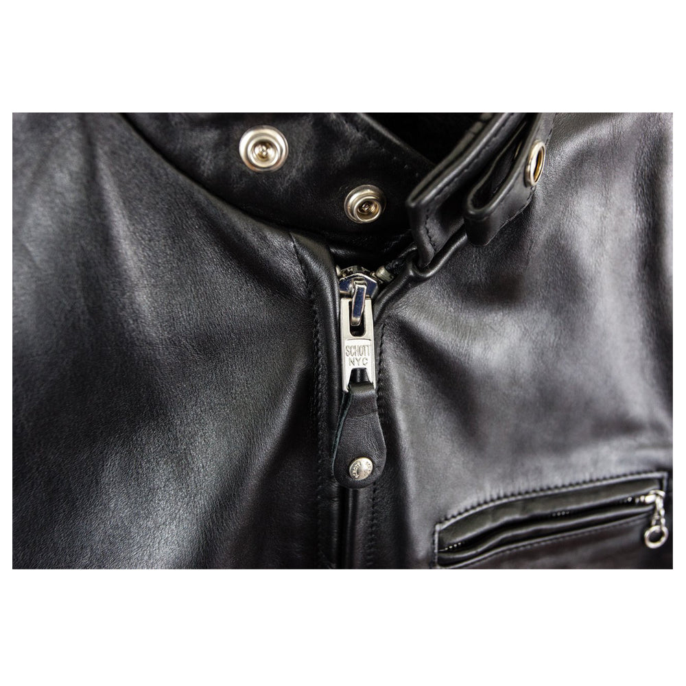 Men Classic Racer Leather Motorcycle Jacket Plain