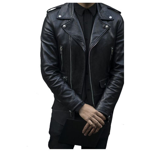 Men Classic Rocker Biker Slim Fit Leather Jacket Men Classic Rocker Biker Slim Fit Leather Jacket