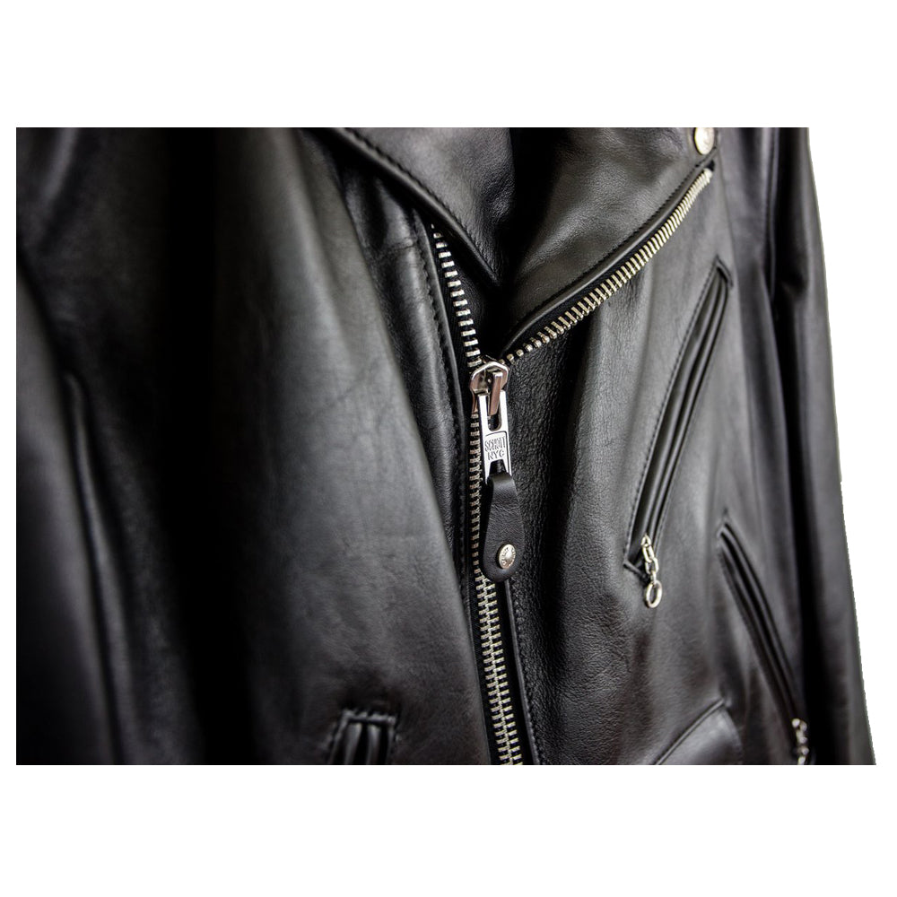 Men Motorcycle Classic Retro Leather Jacket Black Stunning