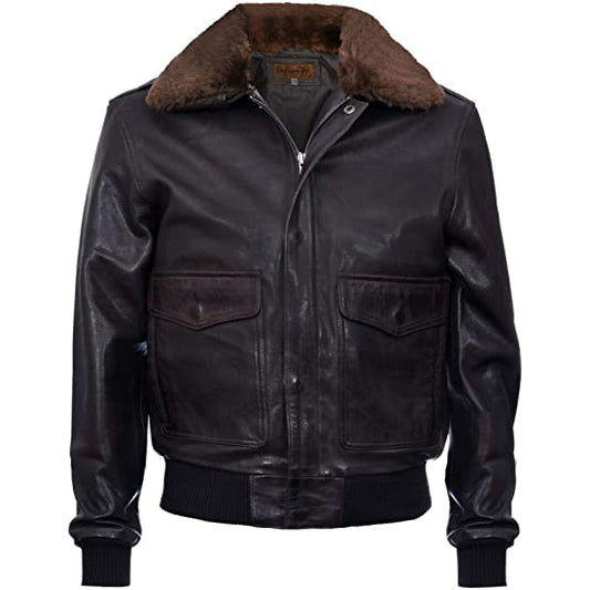 Men's Air Force A2 Pilot Aviator Leather Flight Bomber Jacket Men's Air Force A2 Pilot Aviator Leather Flight Bomber Jacket