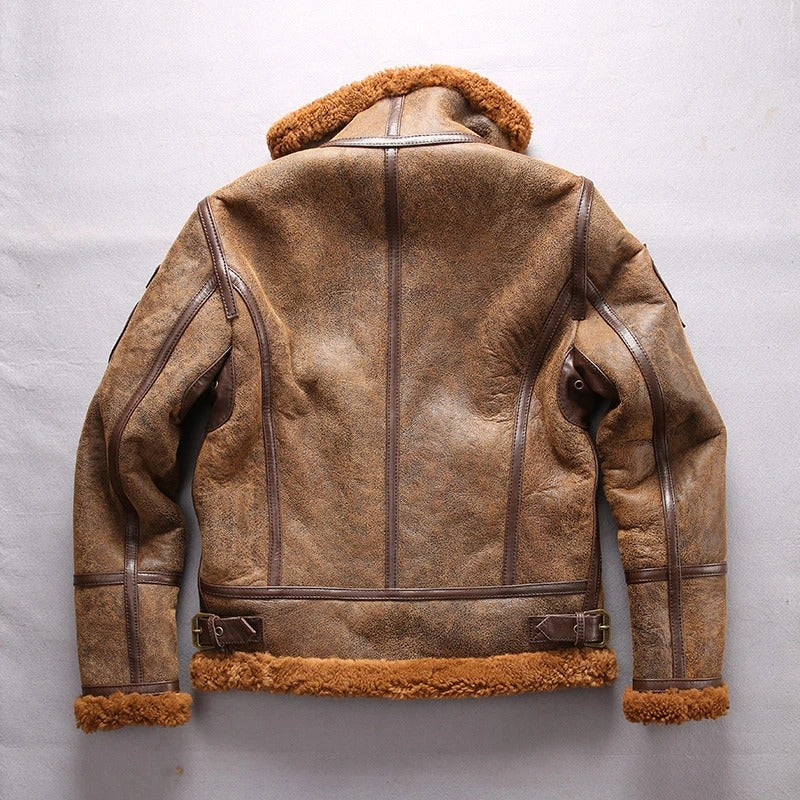 Men's B3 Military Sheepskin Shearling Bomber Jacket