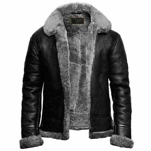 Men's B3 RAF Aviator Flight Shearling Sheepskin Jacket