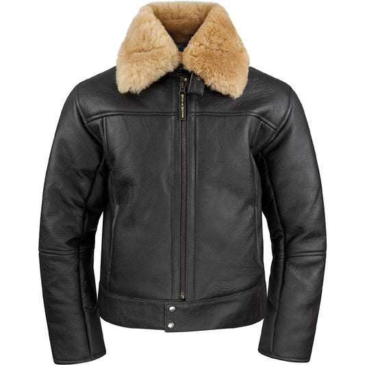 Men's Black Sheepskin Flight Jacket Men's Black Sheepskin Flight Jacket