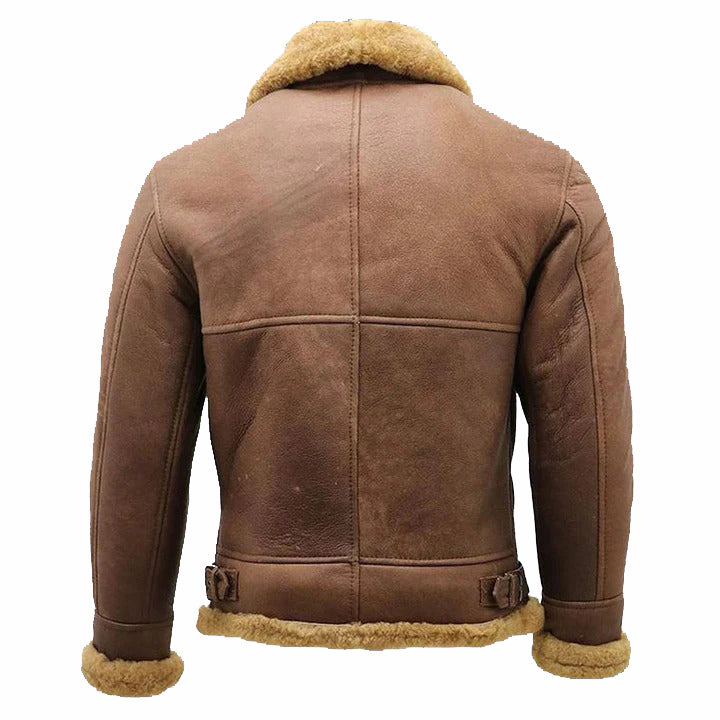 Men's Brown B3 Sheepskin Flying Aviator Jacket