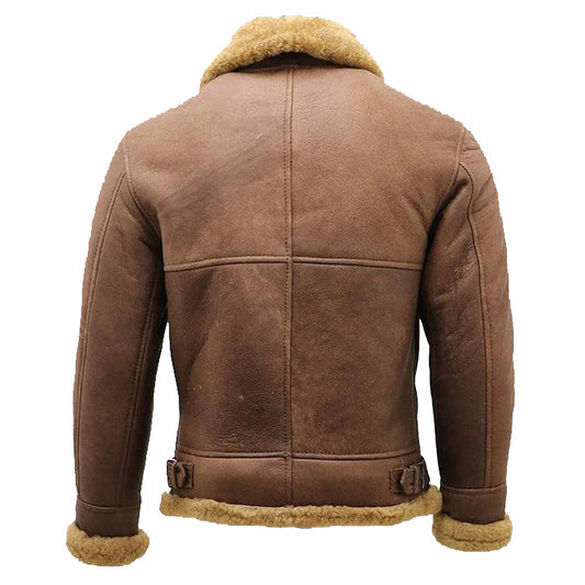 Men's Brown B3 Sheepskin Flying Aviator Jacket