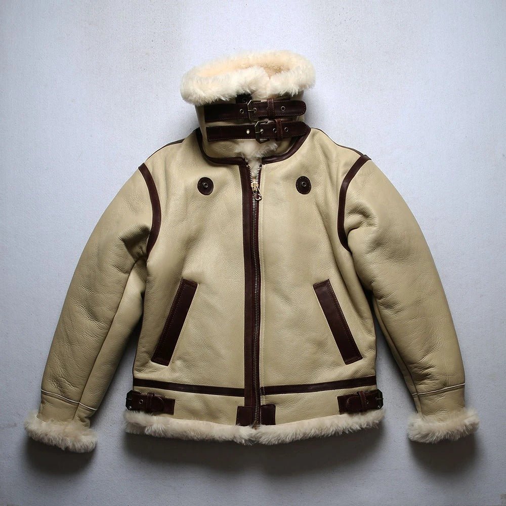 Men's Winter White B3 Shearling Sheepskin Jacket