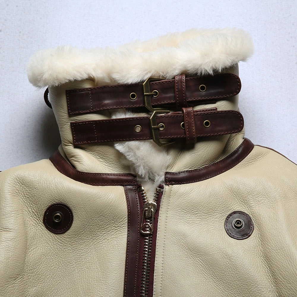 Men's Winter White B3 Shearling Sheepskin Jacket