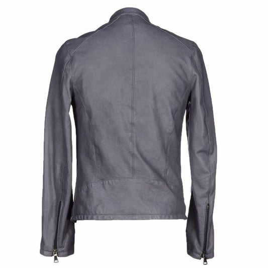Mens Slim Fit Fashion Biker Leather Jacket