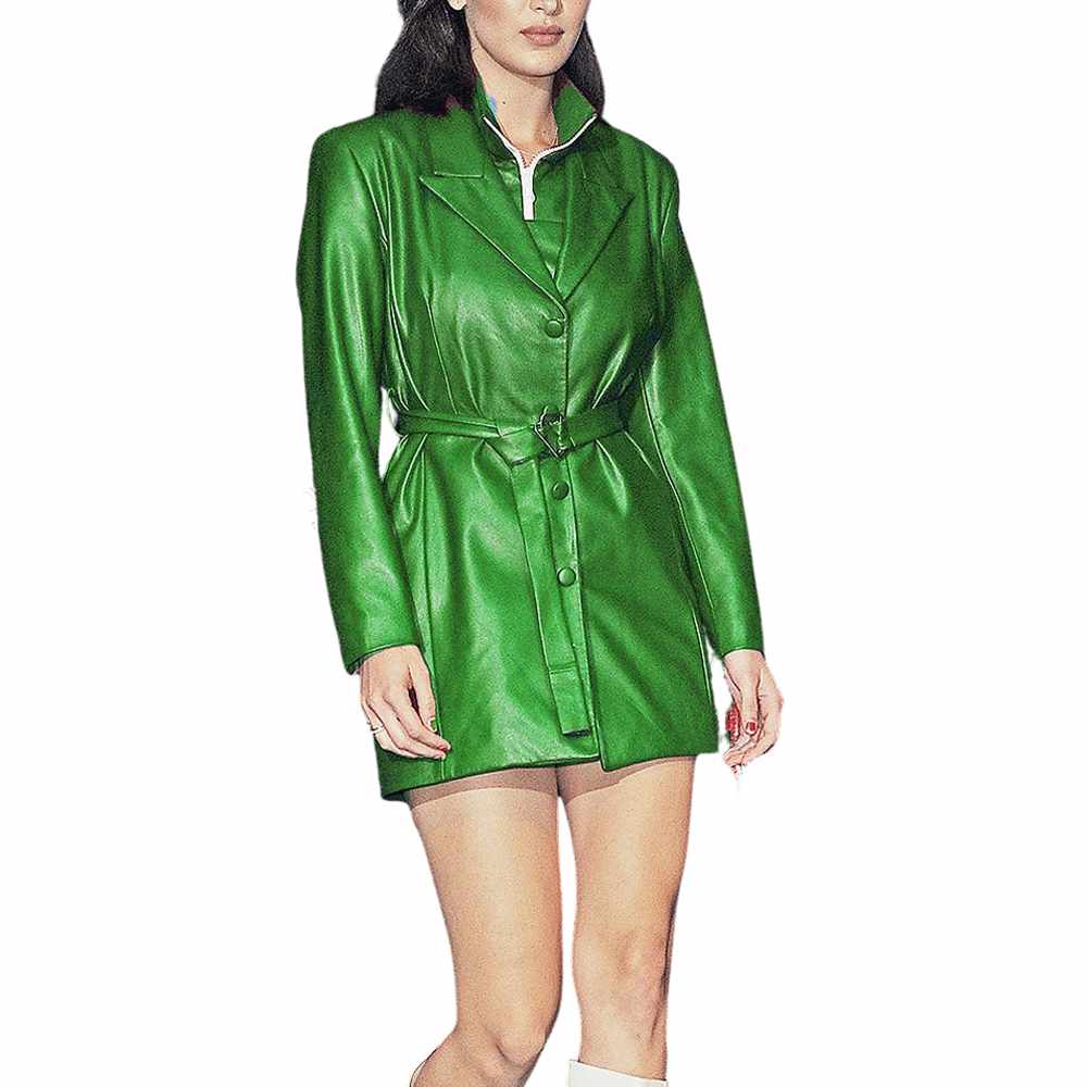 Genuine Leather Party Dress For Women