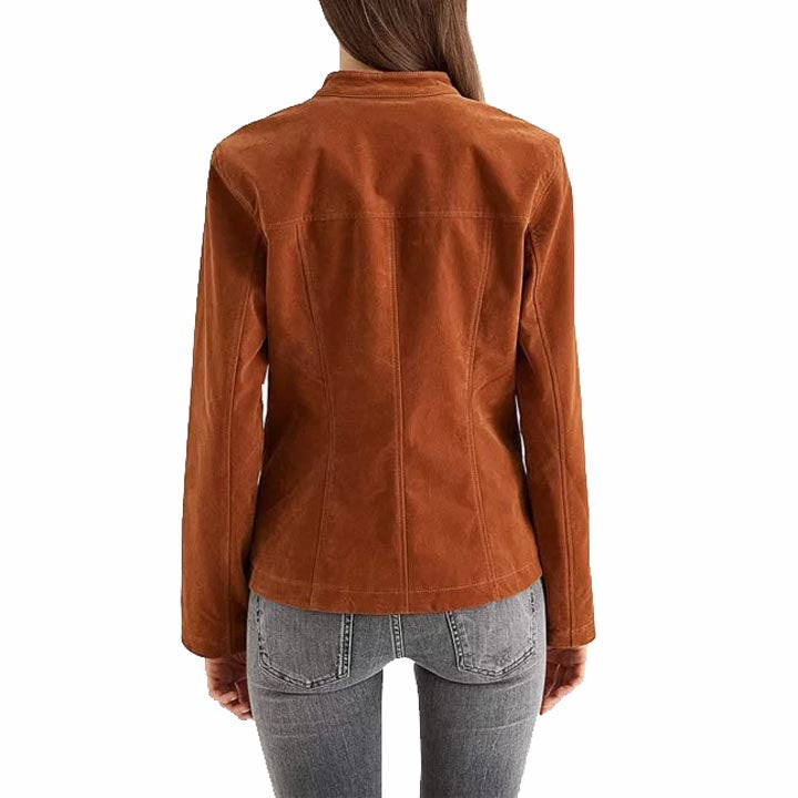 Suede Biker Jacket Women