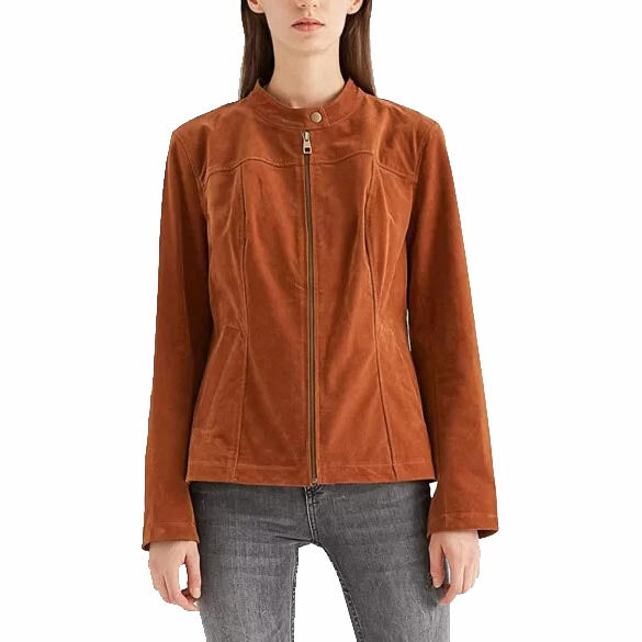 Suede Biker Jacket Women