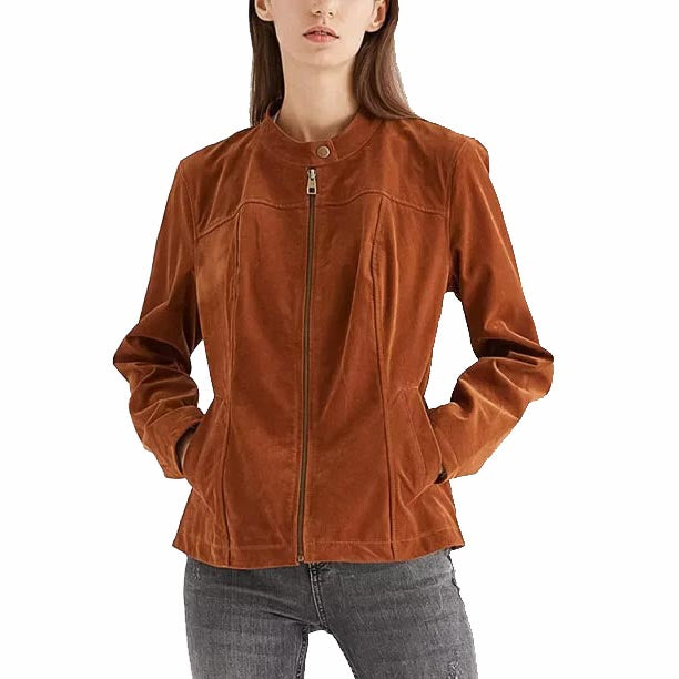 Suede Biker Jacket Women