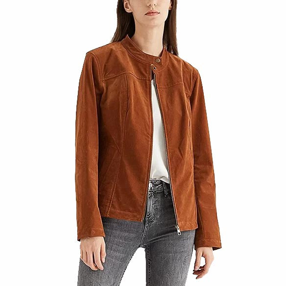 Suede Biker Jacket Women