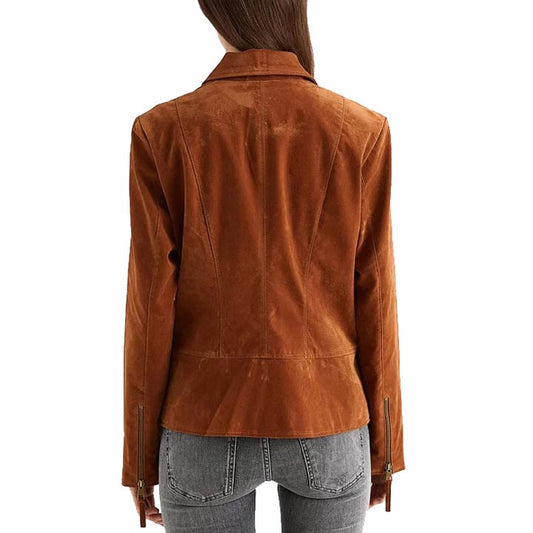 Suede Leather Jacket Women